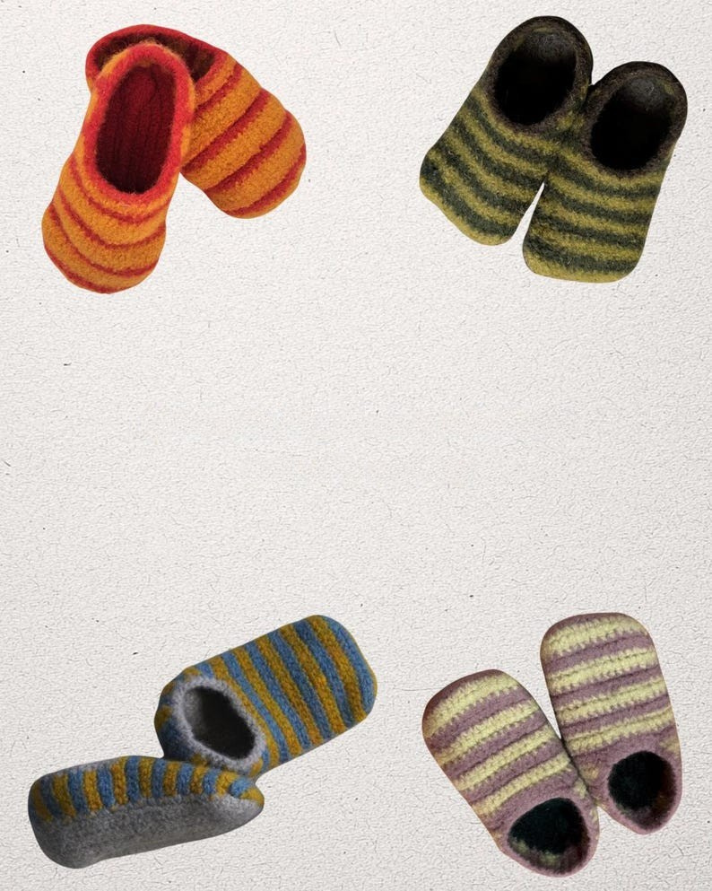 Felted Slippers Crochet Pattern