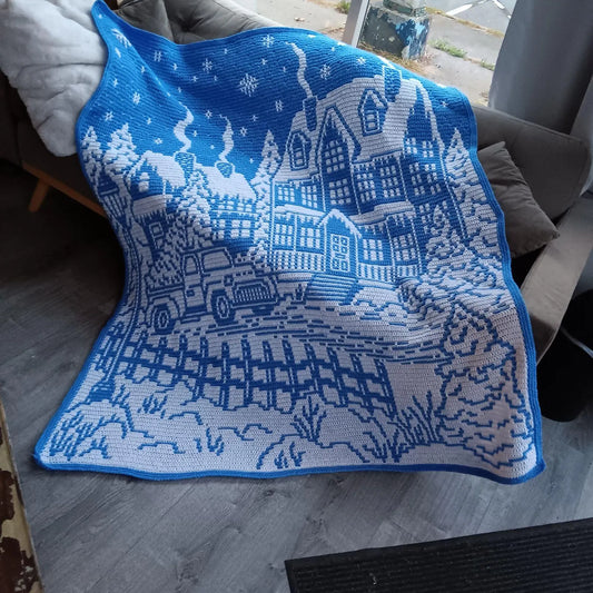 Christmas Mosaic Blanket Crochet Pattern