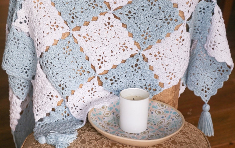 Flower Square Blanket Crochet Pattern