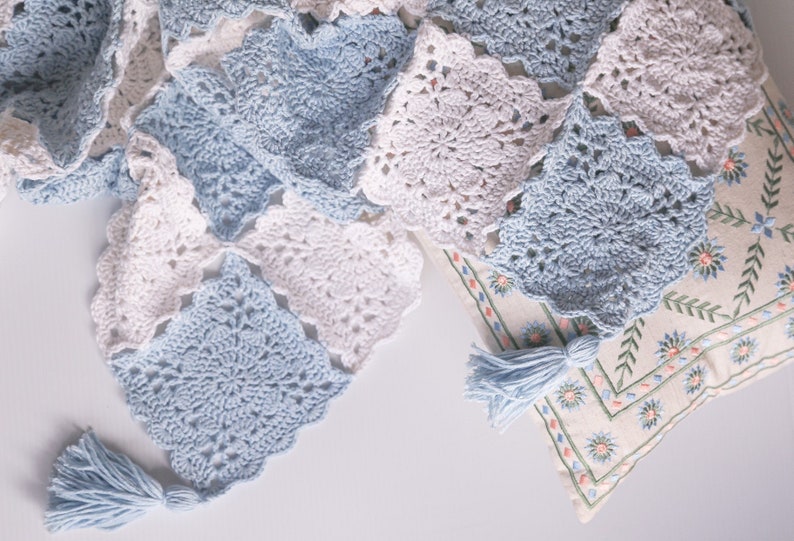 Flower Square Blanket Crochet Pattern