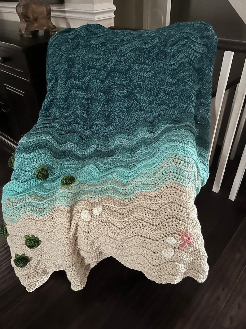 Sea Turtle Blanket Crochet Pattern