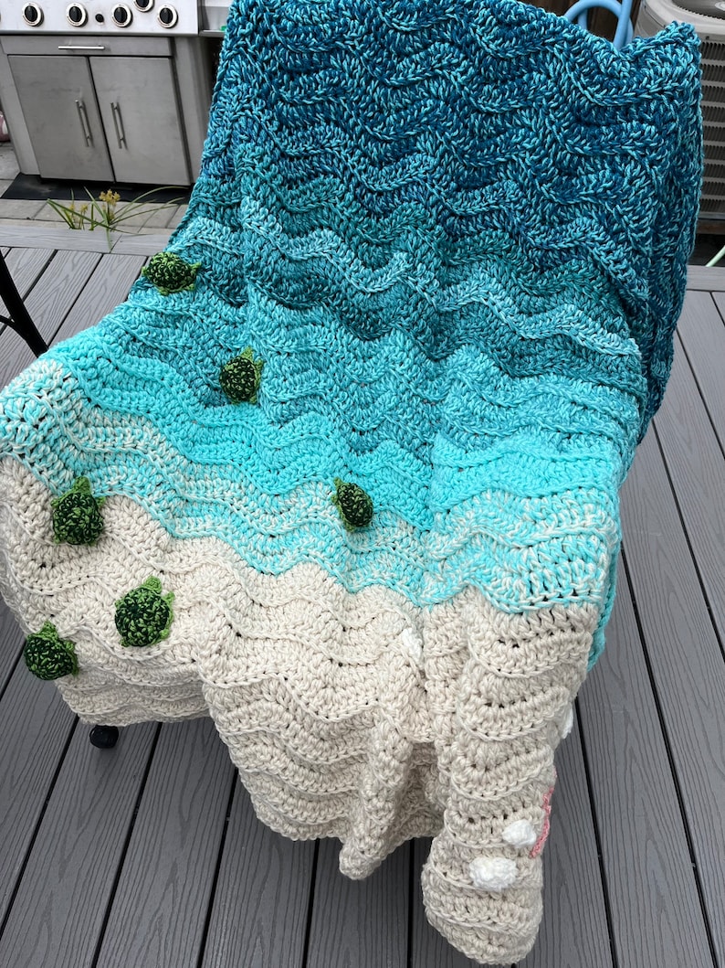 Sea Turtle Blanket Crochet Pattern