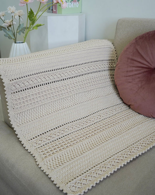 Easy Modern Throw Blanket Crochet Pattern
