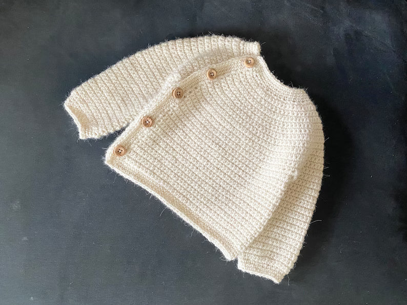 Side Button Cardigan Crochet Pattern
