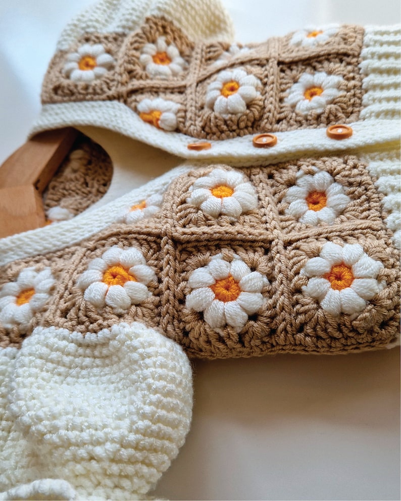 Daisy Kids Cardigan Crochet Pattern