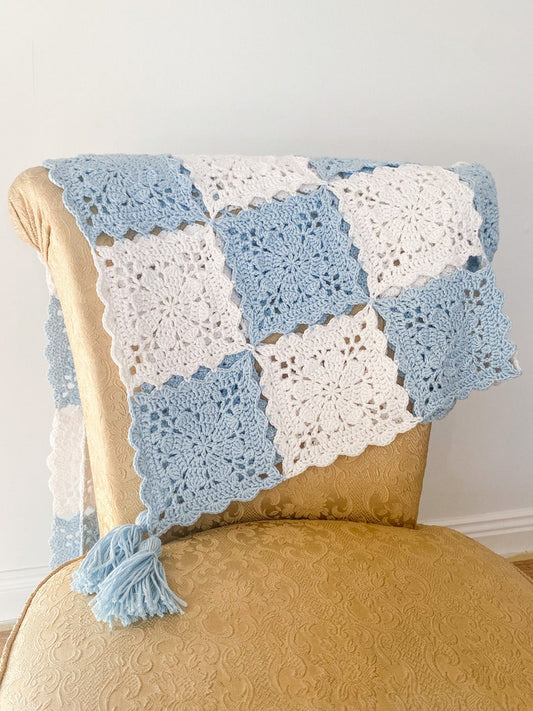 Flower Square Blanket Crochet Pattern