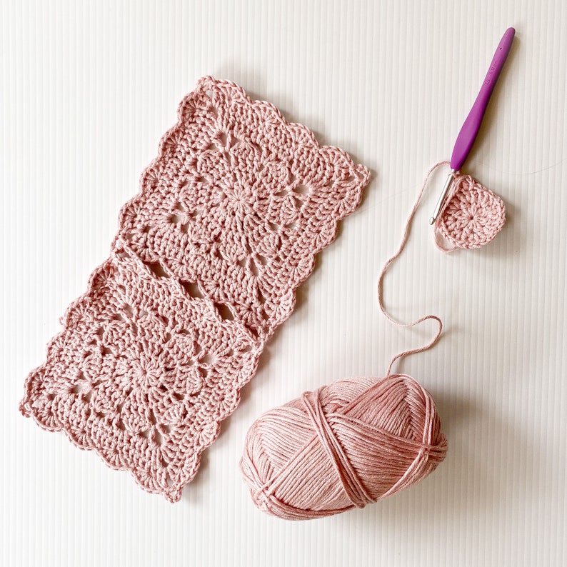 Flower Square Blanket Crochet Pattern
