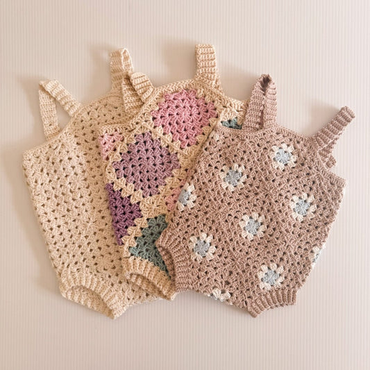 Baby Square Romper Crochet Pattern