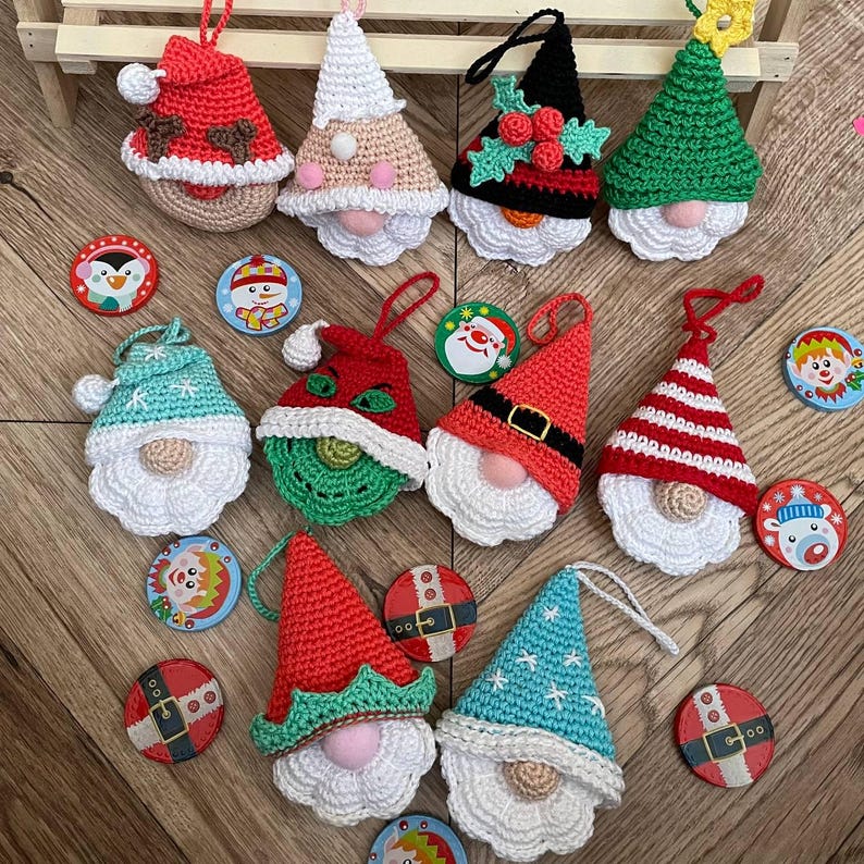 10 in 1 Christmas Gnomes Crochet Pattern