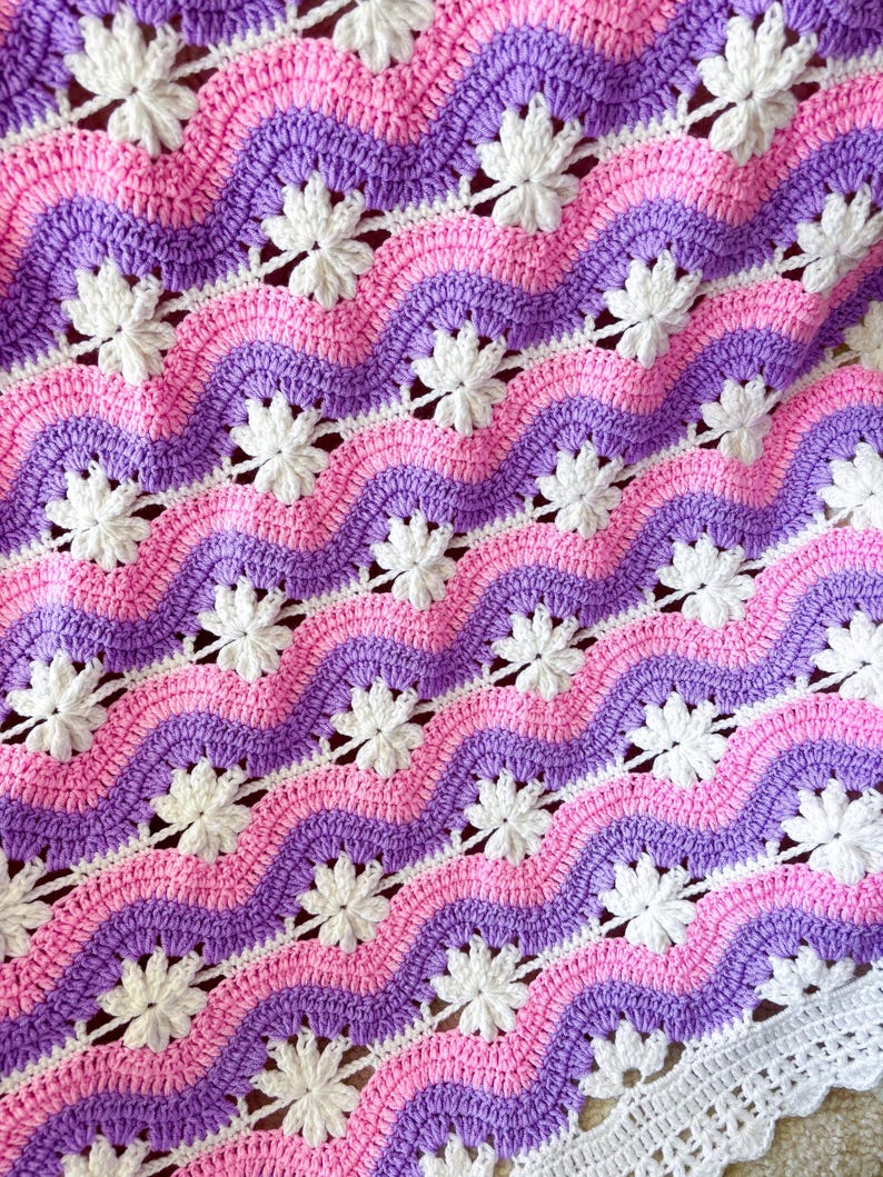 Wave Blanket Crochet Pattern