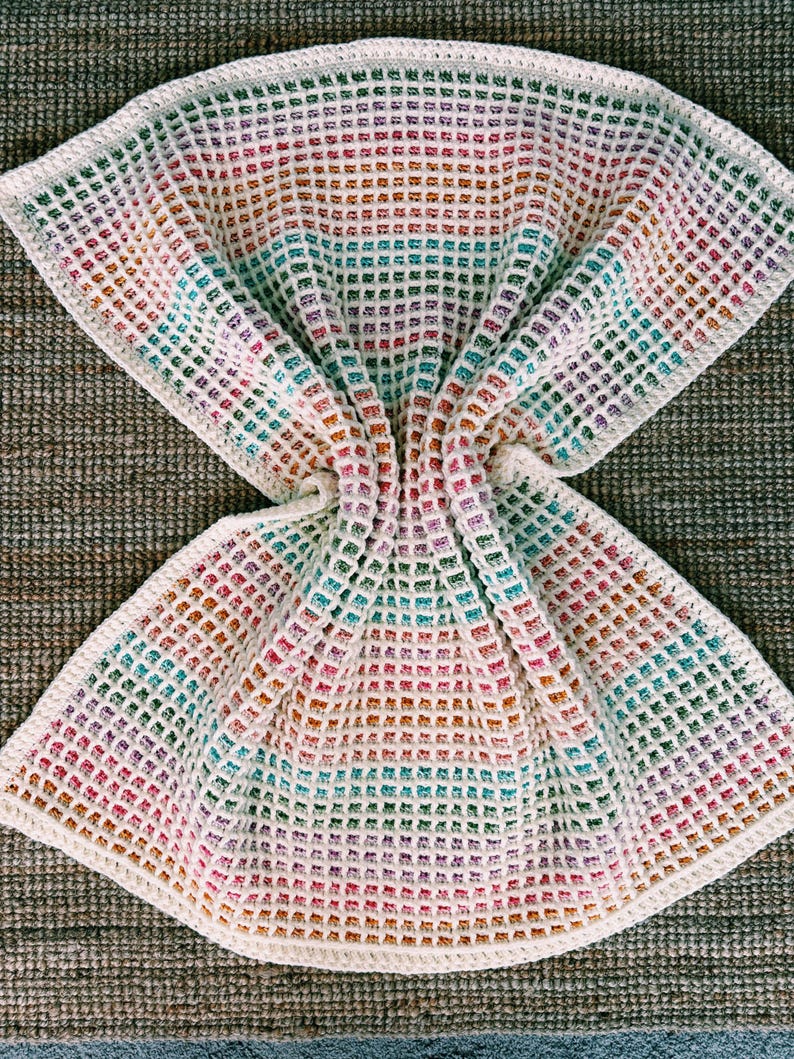 Waffle Blanket Crochet Pattern