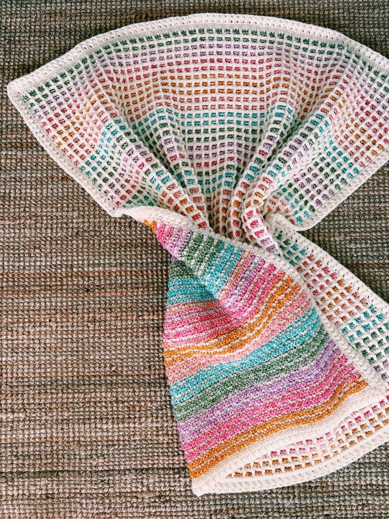 Waffle Blanket Crochet Pattern