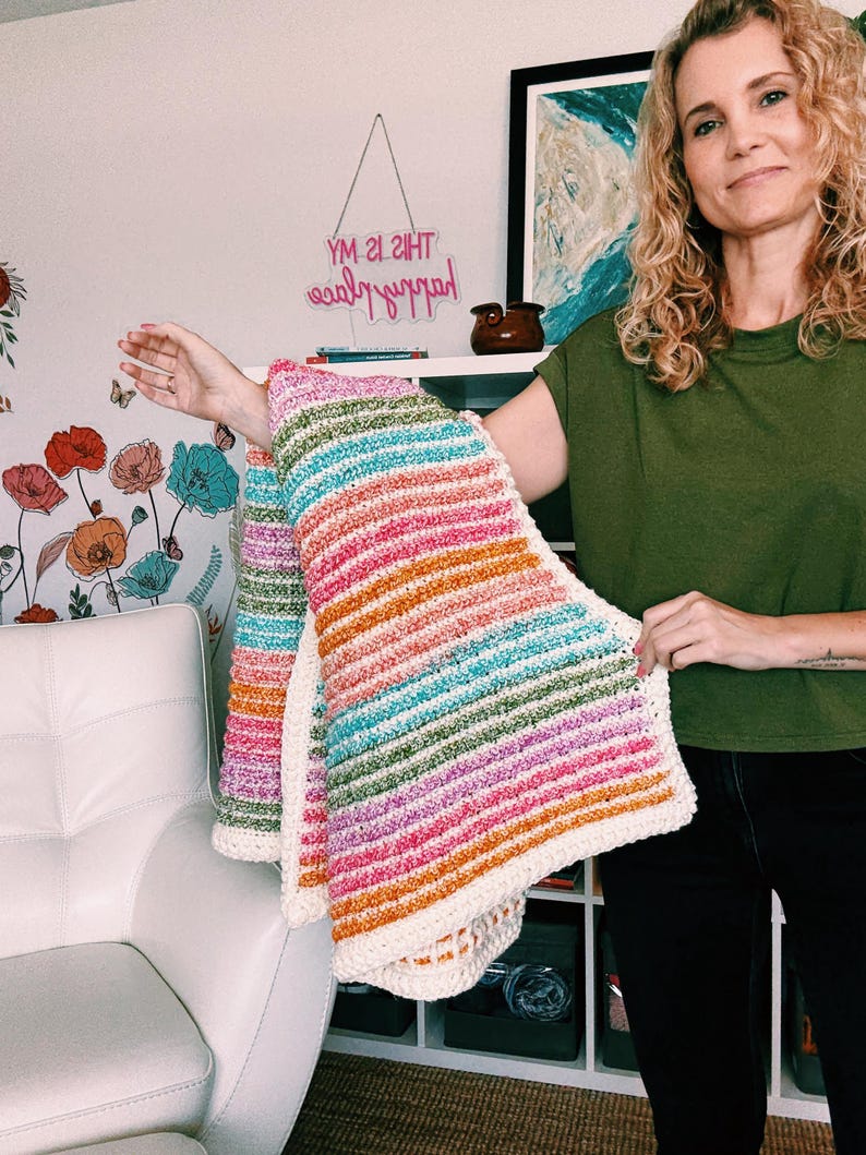 Waffle Blanket Crochet Pattern