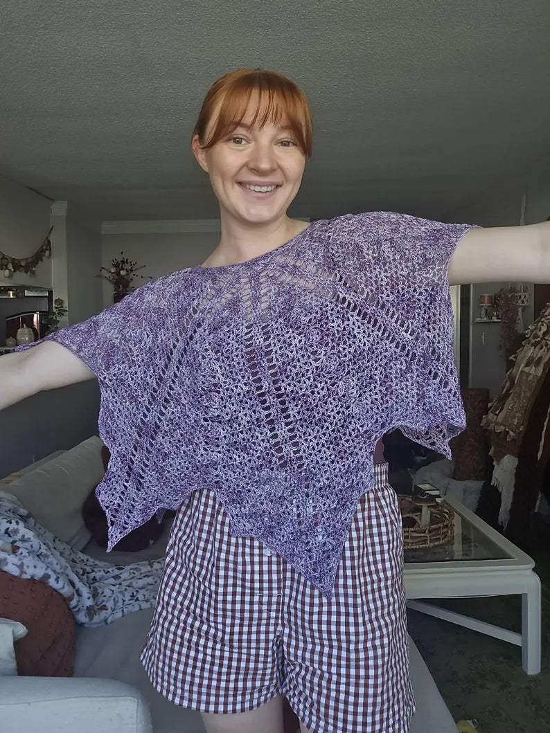 Autumn Leaf Poncho Crochet Pattern