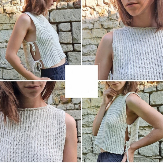 Side Tie Vest Crochet Pattern