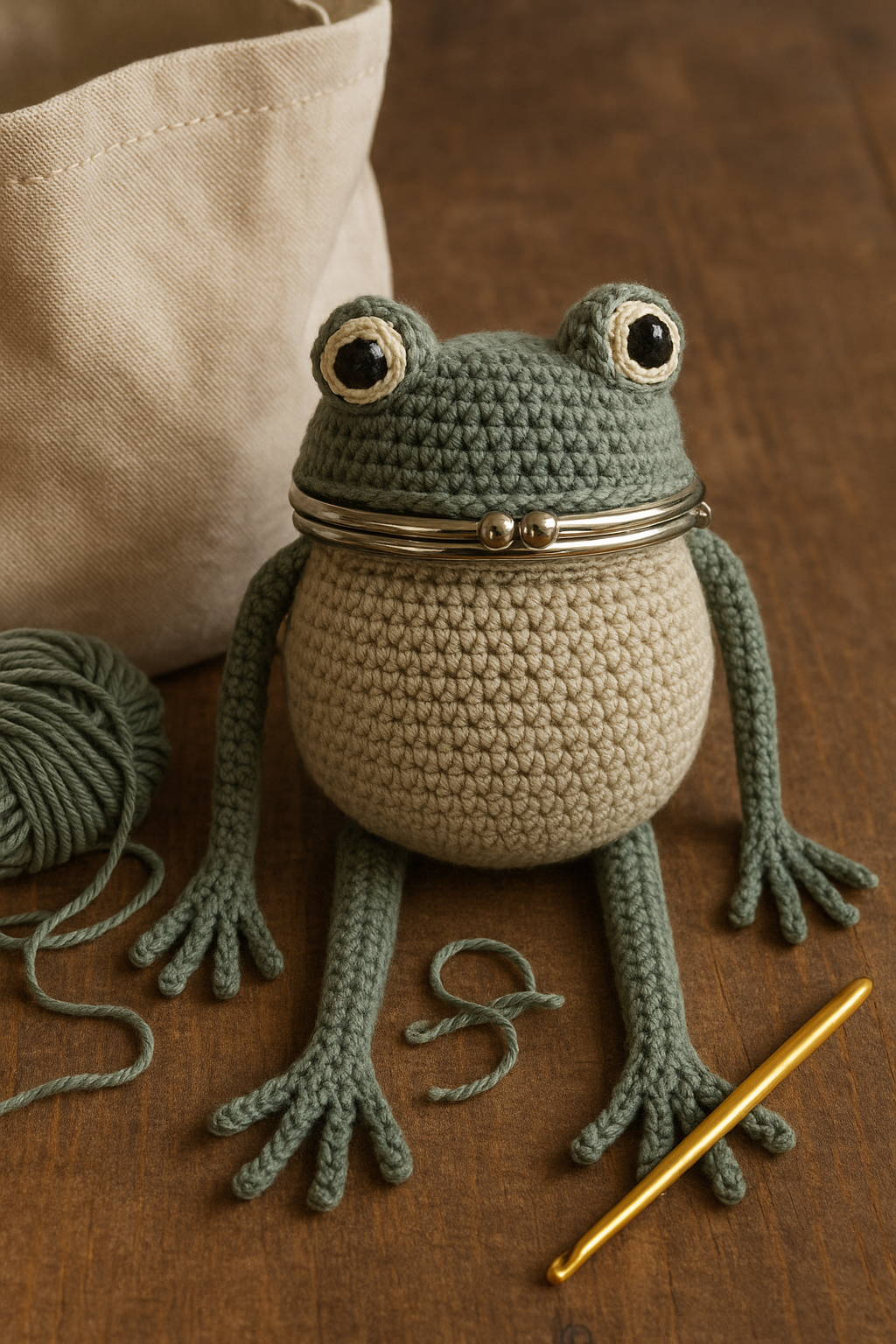 Frog Coin Purse Crochet Pattern