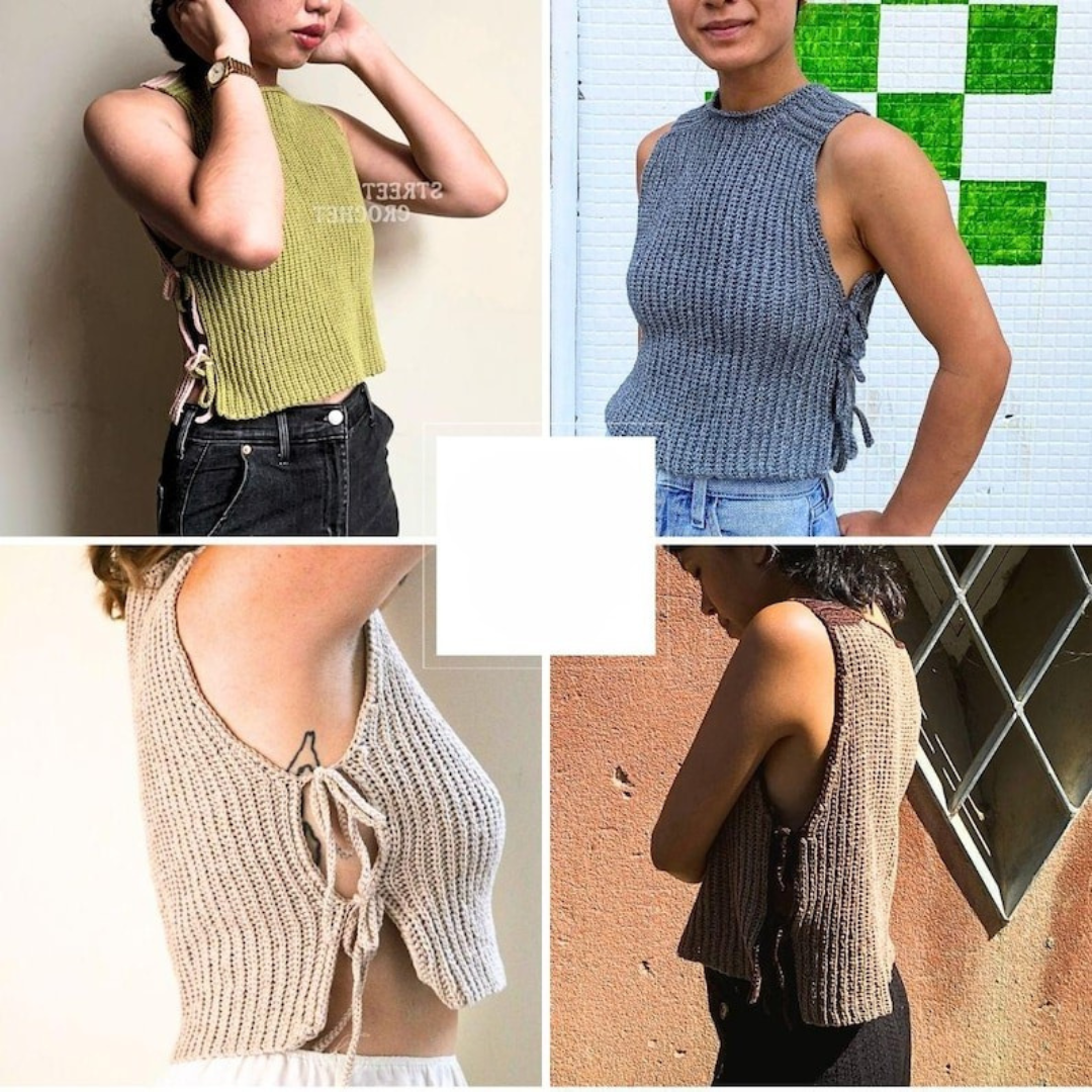 Side Tie Vest Crochet Pattern