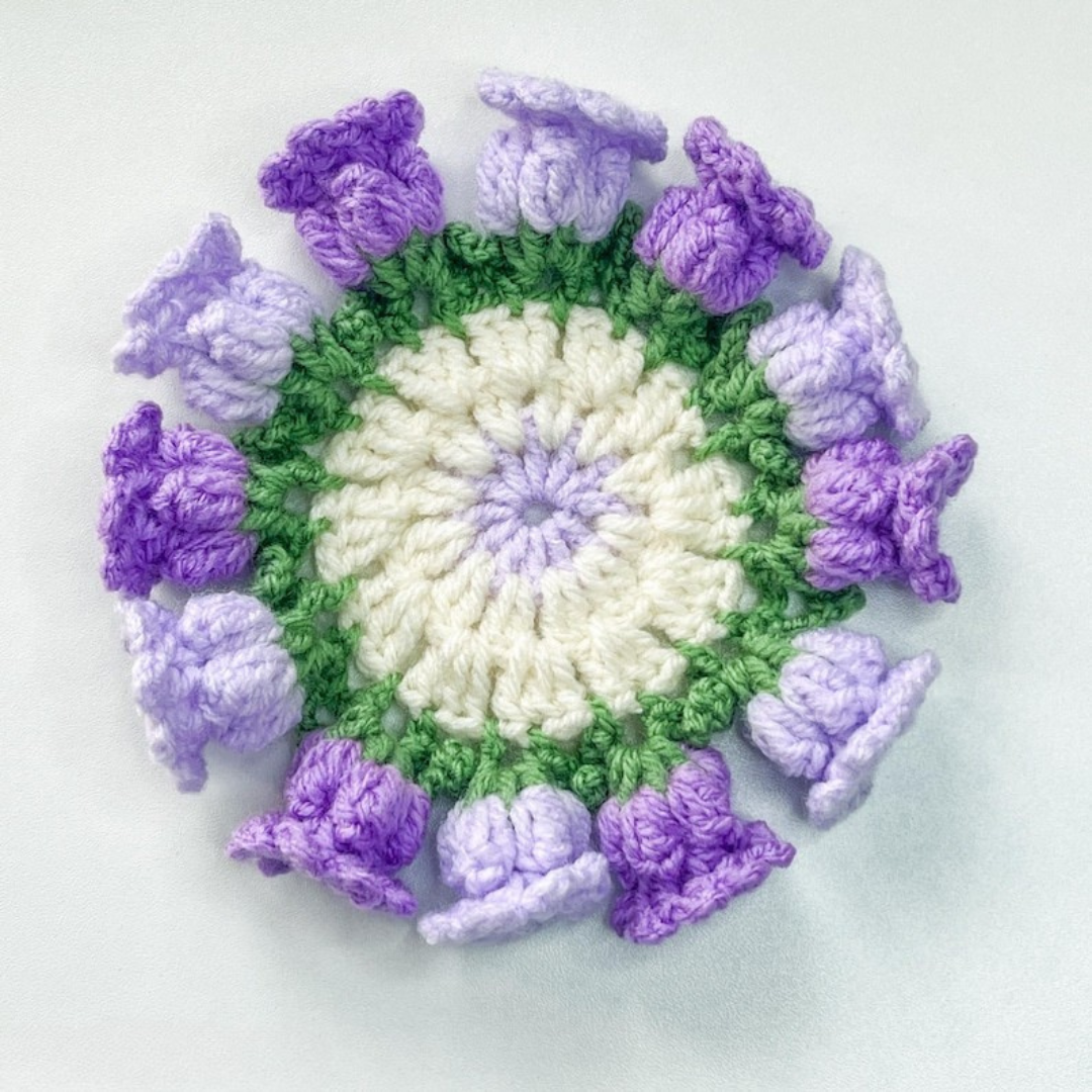 Flower pot Coaster Set Pattern