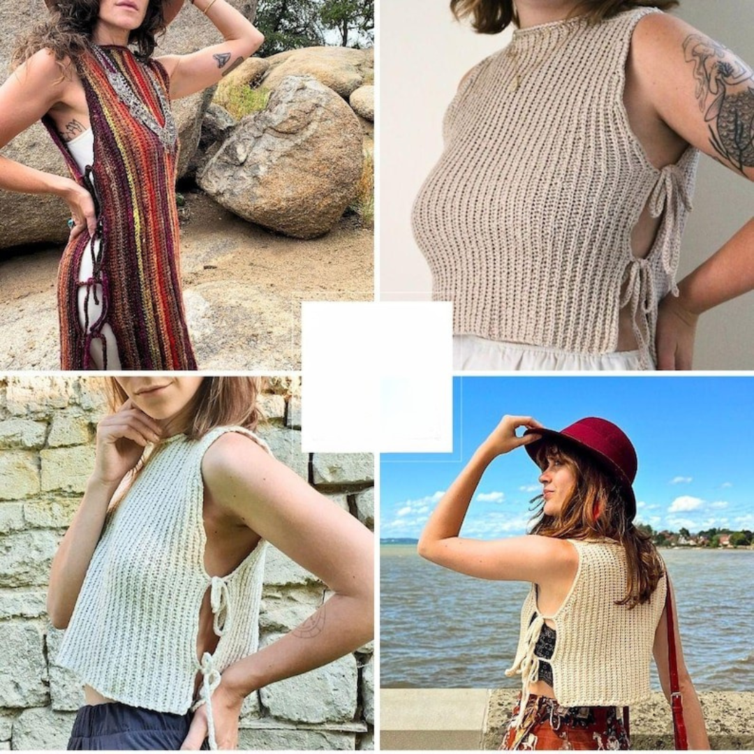 Side Tie Vest Crochet Pattern