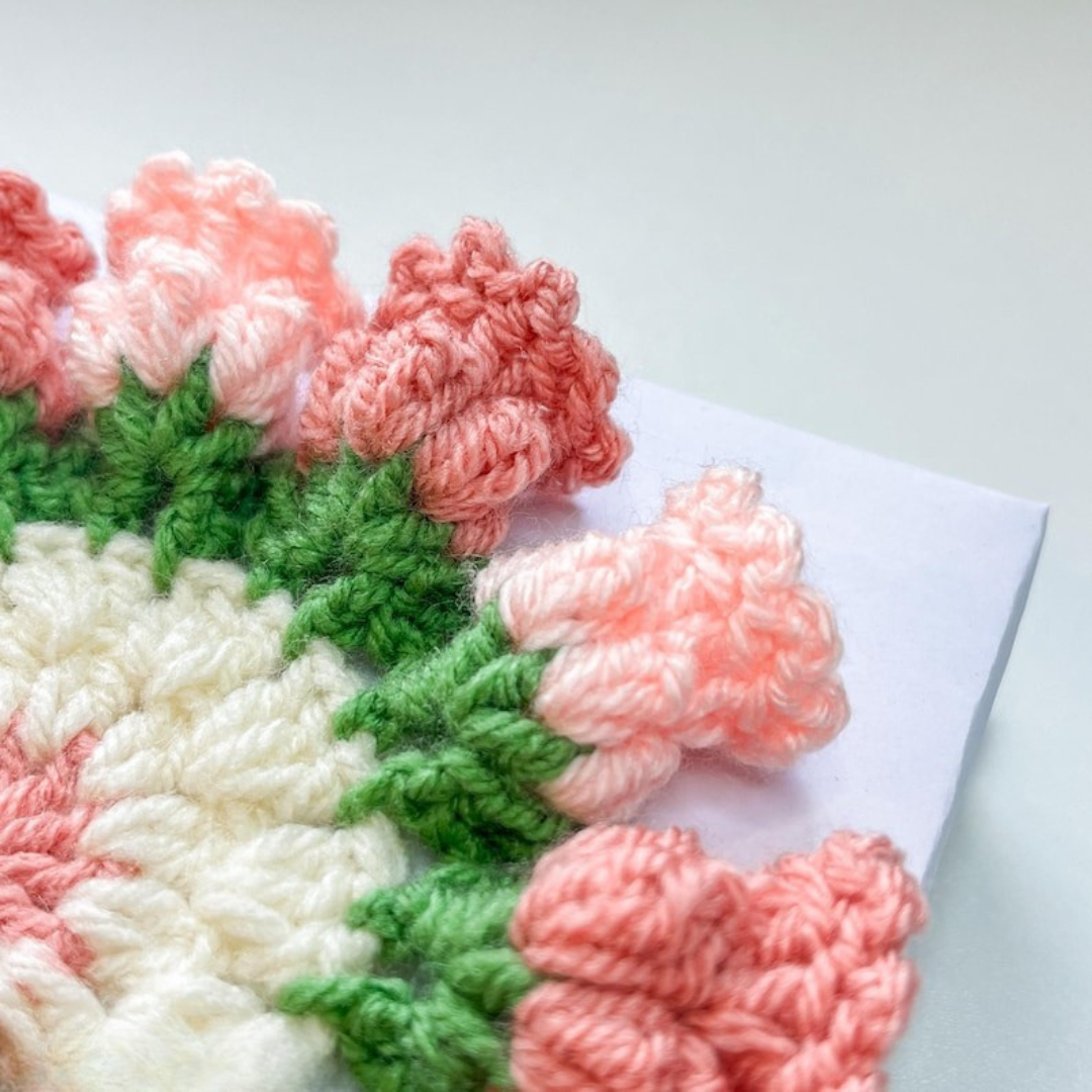 Flower pot Coaster Set Pattern