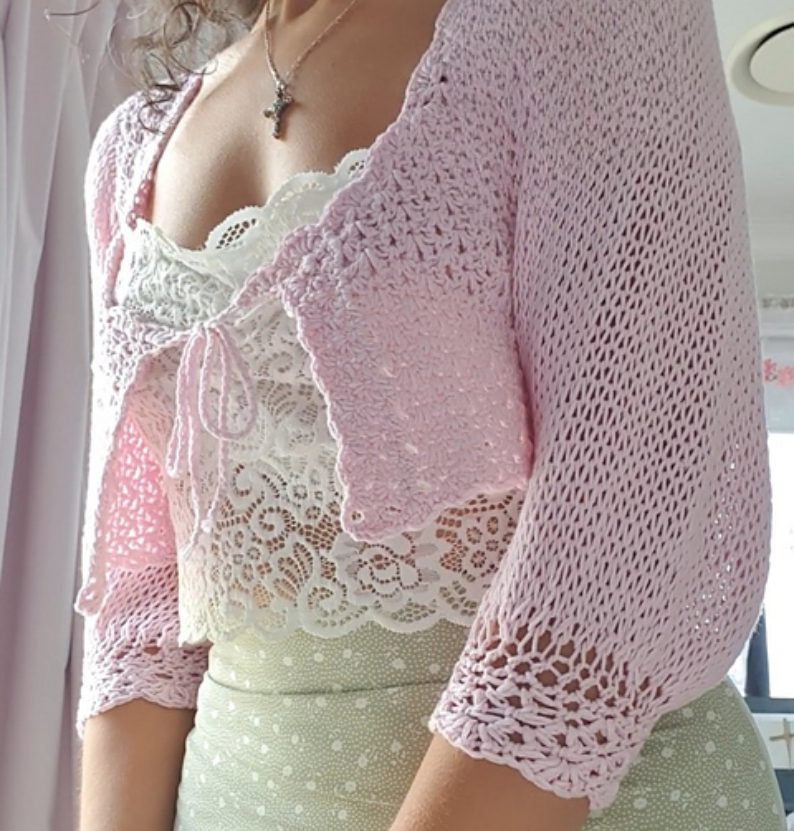 Tie Front Cardigan Crochet Pattern