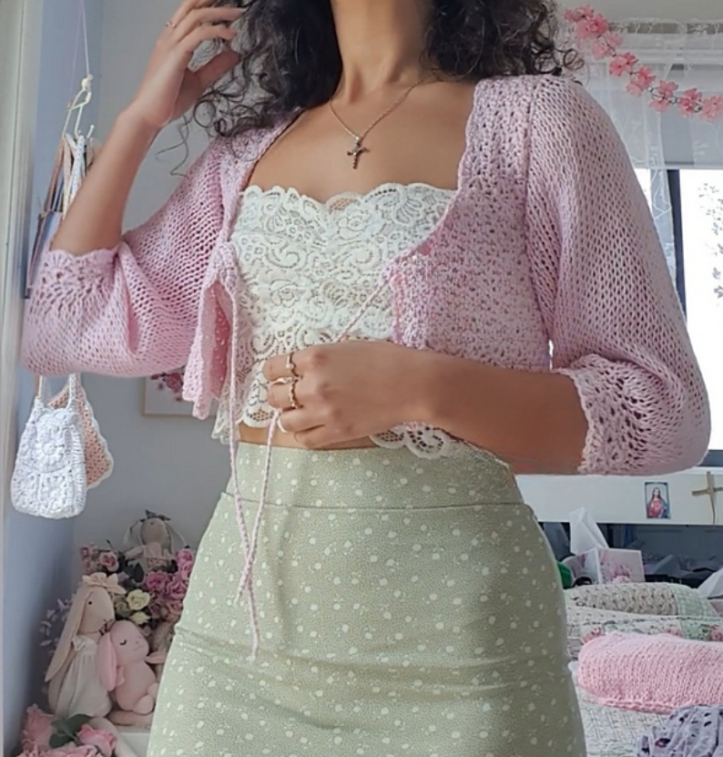 Tie Front Cardigan Crochet Pattern
