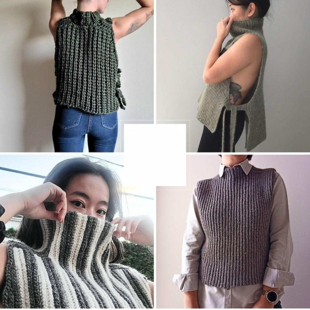 Side Tie Vest Crochet Pattern