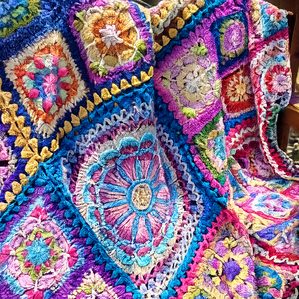 African Flower Blanket Crochet Pattern