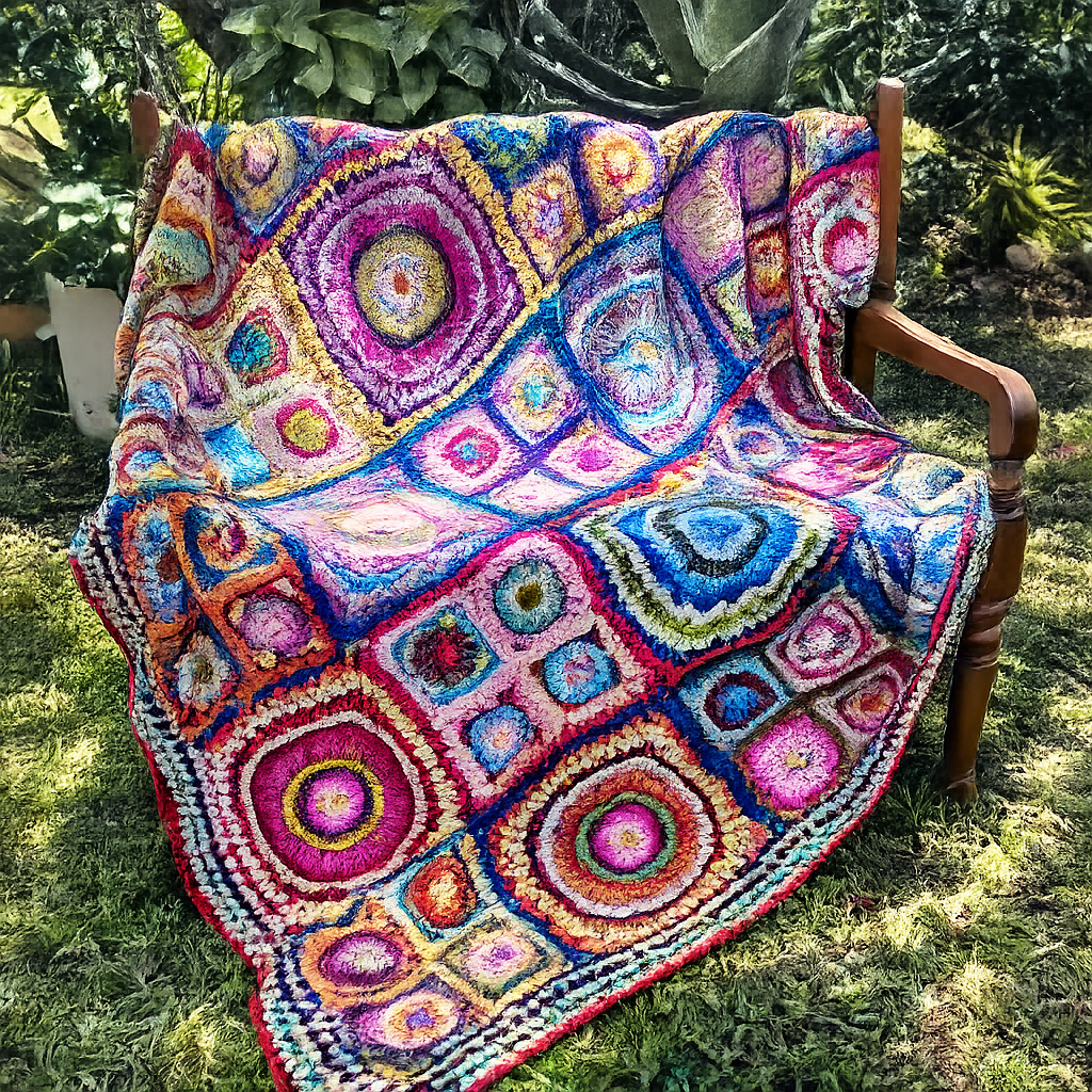 African Flower Blanket Crochet Pattern