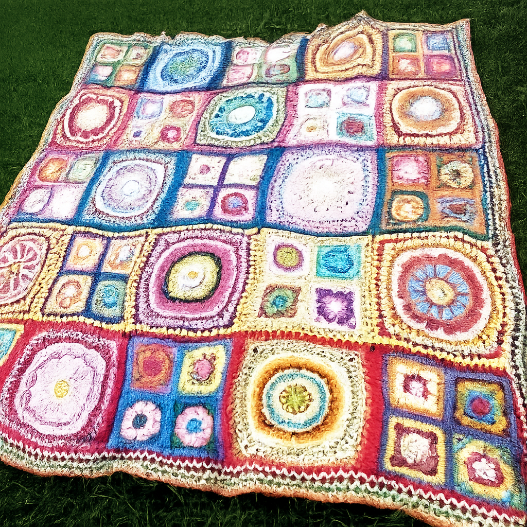 African Flower Blanket Crochet Pattern