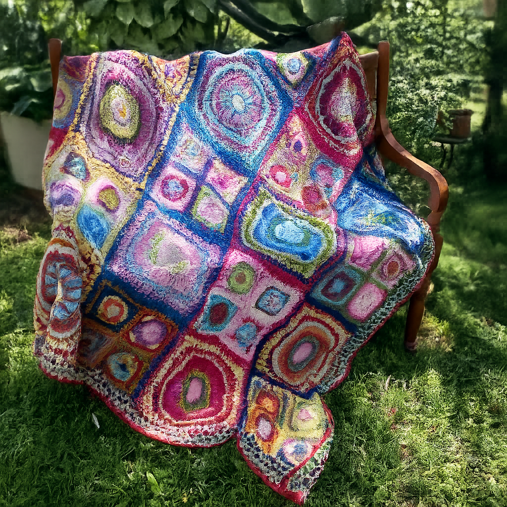 African Flower Blanket Crochet Pattern