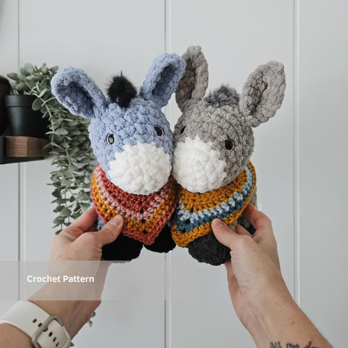 Donkey Plushie Crochet Pattern