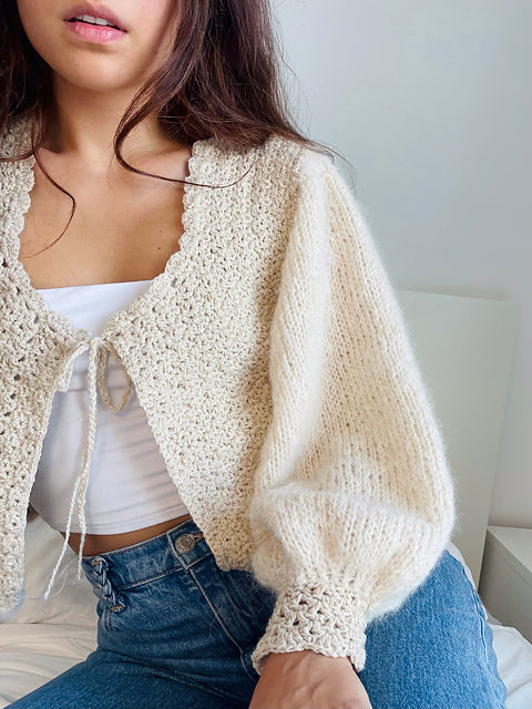Tie Front Cardigan Crochet Pattern
