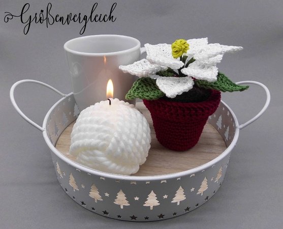 Poinsettia in a pot Crochet Pattern