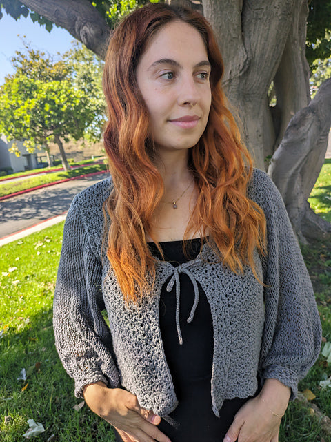 Tie Front Cardigan Crochet Pattern