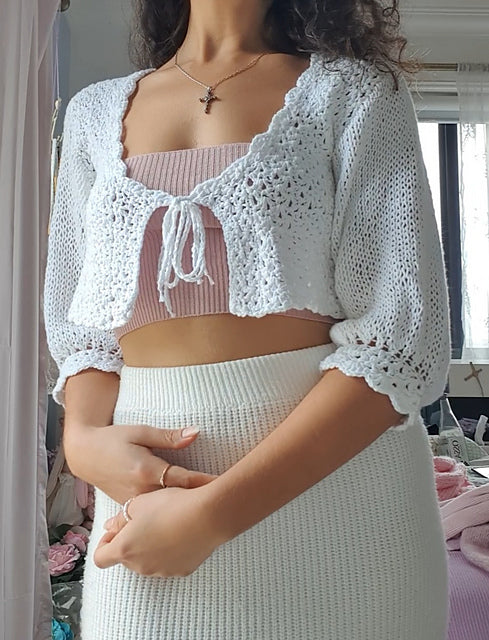 Tie Front Cardigan Crochet Pattern