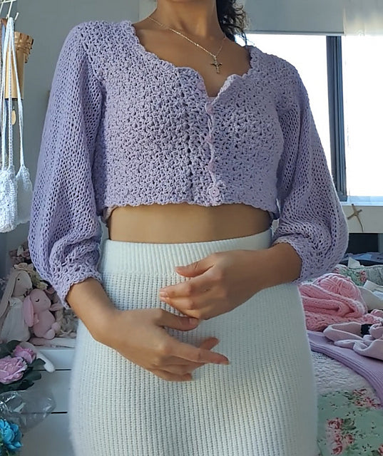 Tie Front Cardigan Crochet Pattern