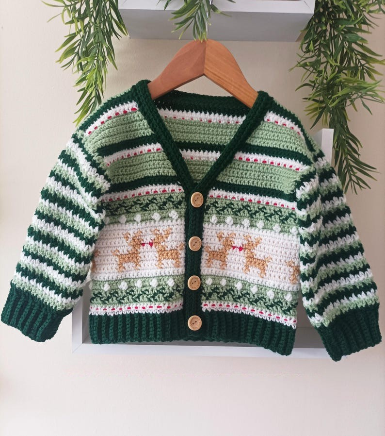 3-in-1 Christmas Cardigan Crochet Pattern