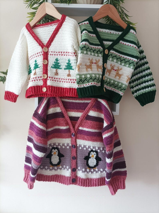 3-in-1 Christmas Cardigan Crochet Pattern