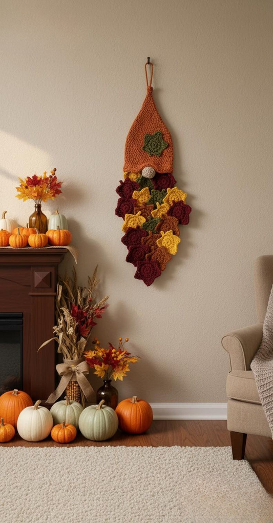Gnome Leaf Wall Hanging Crochet Pattern