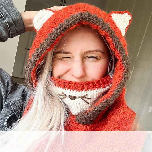 Fox Hooded Cowl Crochet Pattern