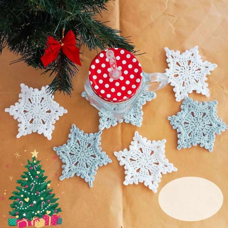 Snowflake Coasters Crochet Pattern