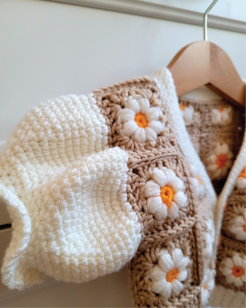 Daisy Kids Cardigan Crochet Pattern