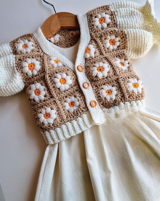 Daisy Kids Cardigan Crochet Pattern