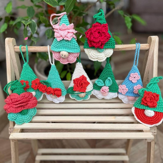 Flowers Set Gnomes Crochet Pattern