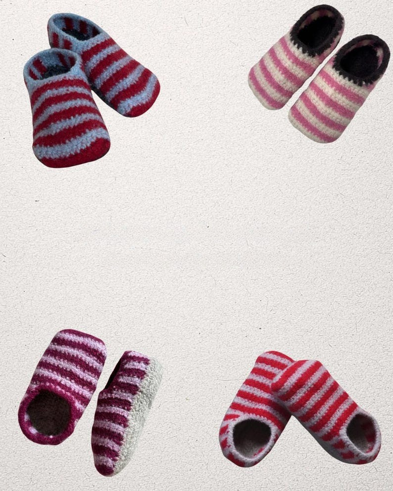 Felted Slippers Crochet Pattern
