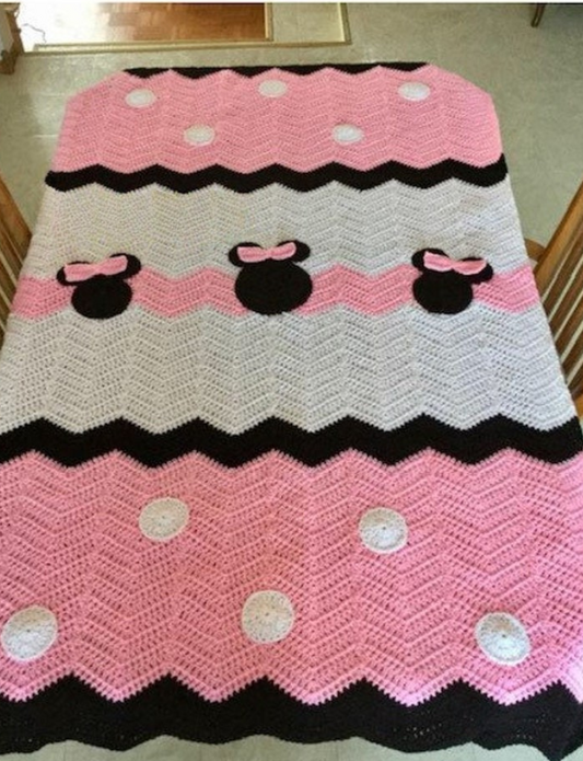 Minnie Mouse Blanket Crochet Blanket