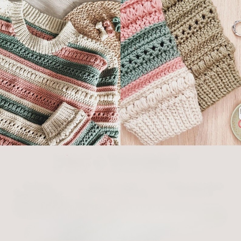 Textured Stripe Sweater Crochet Pattern