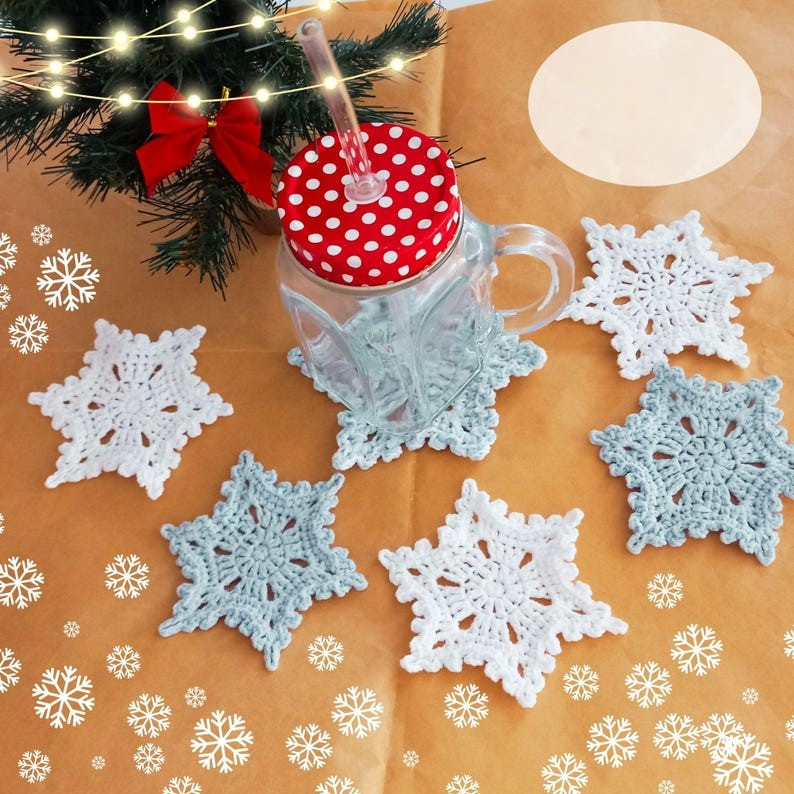 Snowflake Coasters Crochet Pattern