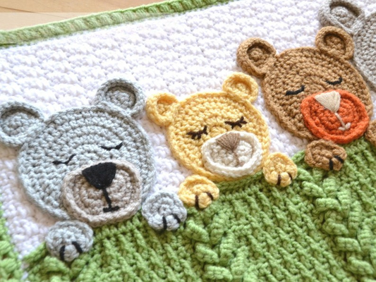 Teddy Bear Baby Blanket Crochet Pattern